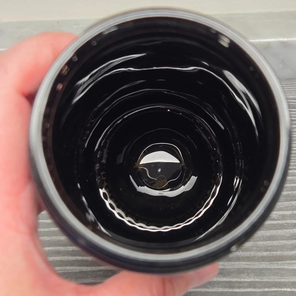 Everyday‎ Dose Mushroom Coffee UV Glass Jar Black White Wavy Storage Canister - Picture 11 of 11
